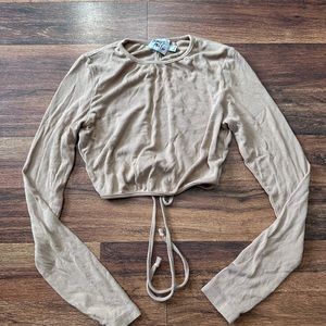 Princess Polly‎ Long Sleeve Crop Top Size 2